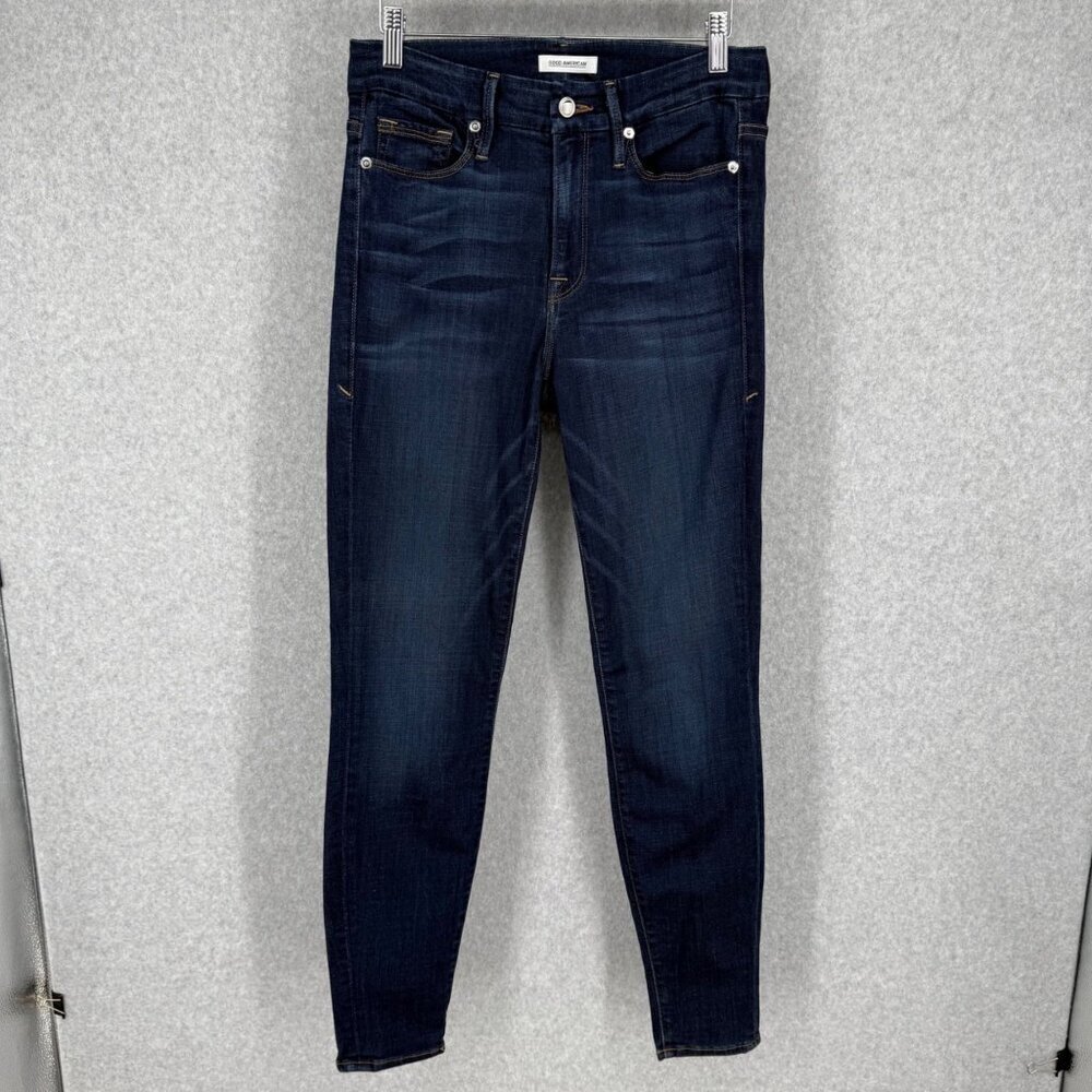 Good American Womens Good Legs Skinny Jeans Size 4/27 Dark Wash Classic Stretch
